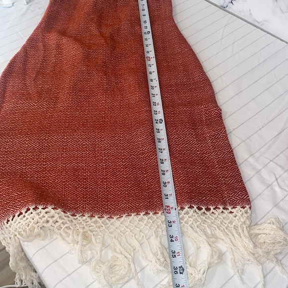 Jaline Women's Red Ana Maria Handwoven Backless A-Line Dress Size S Red - Picture 12 of 12